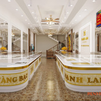 Thiết kế tiệm vàng Mạnh Lan – Không gian sang trọng, đẳng cấp